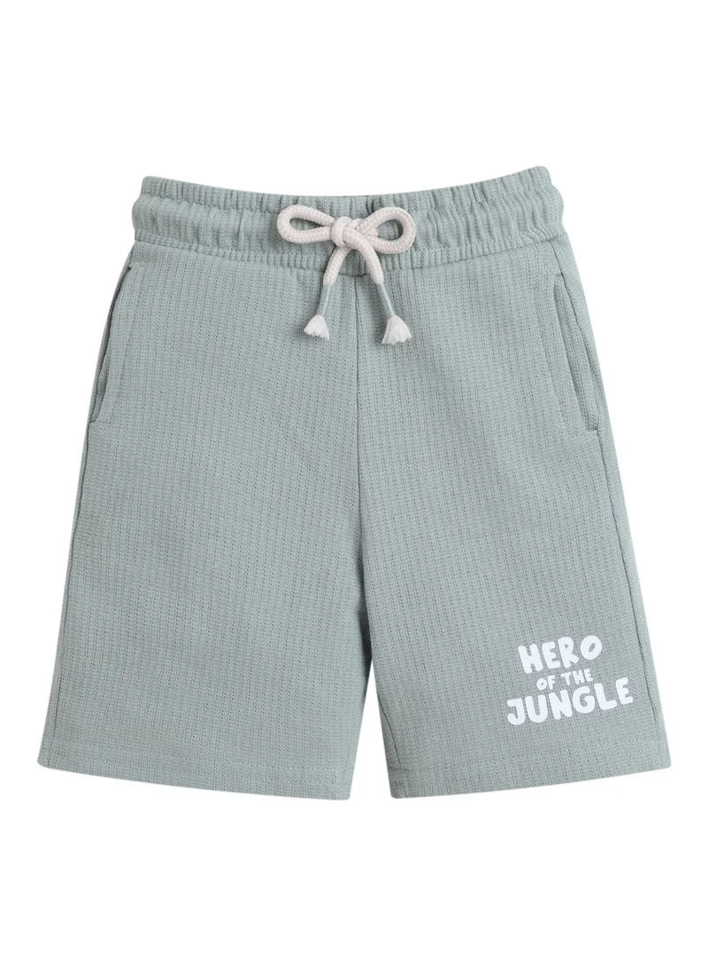 Victor And Jane  Infant Boys’ 2-Piece Set – “Hero of the Jungle” Graphic T-Shirt & Shorts for Men | Best Price UAE